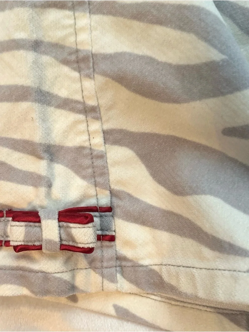 Vintage 2004 Gymboree Tiger Club Love Animal Prnt Cream Gray Velvet Pants Girl 5